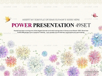 Calligraphic Flower PowerPoint Templates