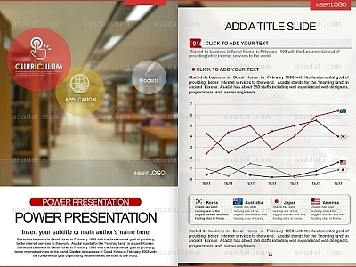 School Education Flat Design Template
